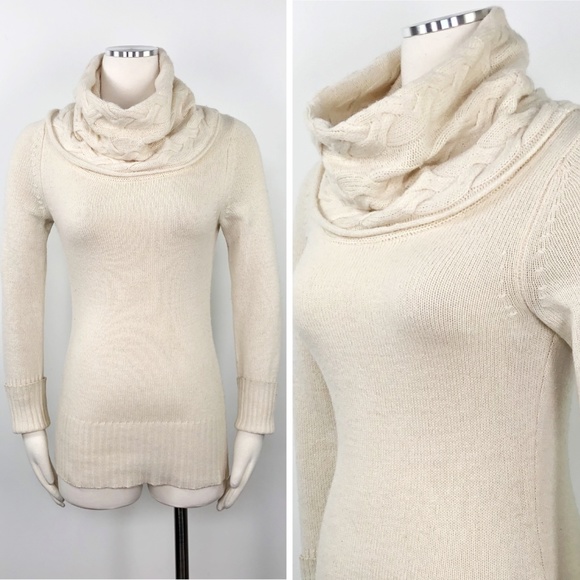 Banana Republic Sweaters - Banana Republic Cashmere Cable Knit Cowl Neck Slim